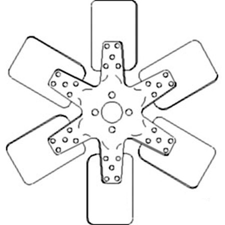 Aftermarket New 6 Blade Fan Made Fits Case-IH International Tractor Models H Super H A184904